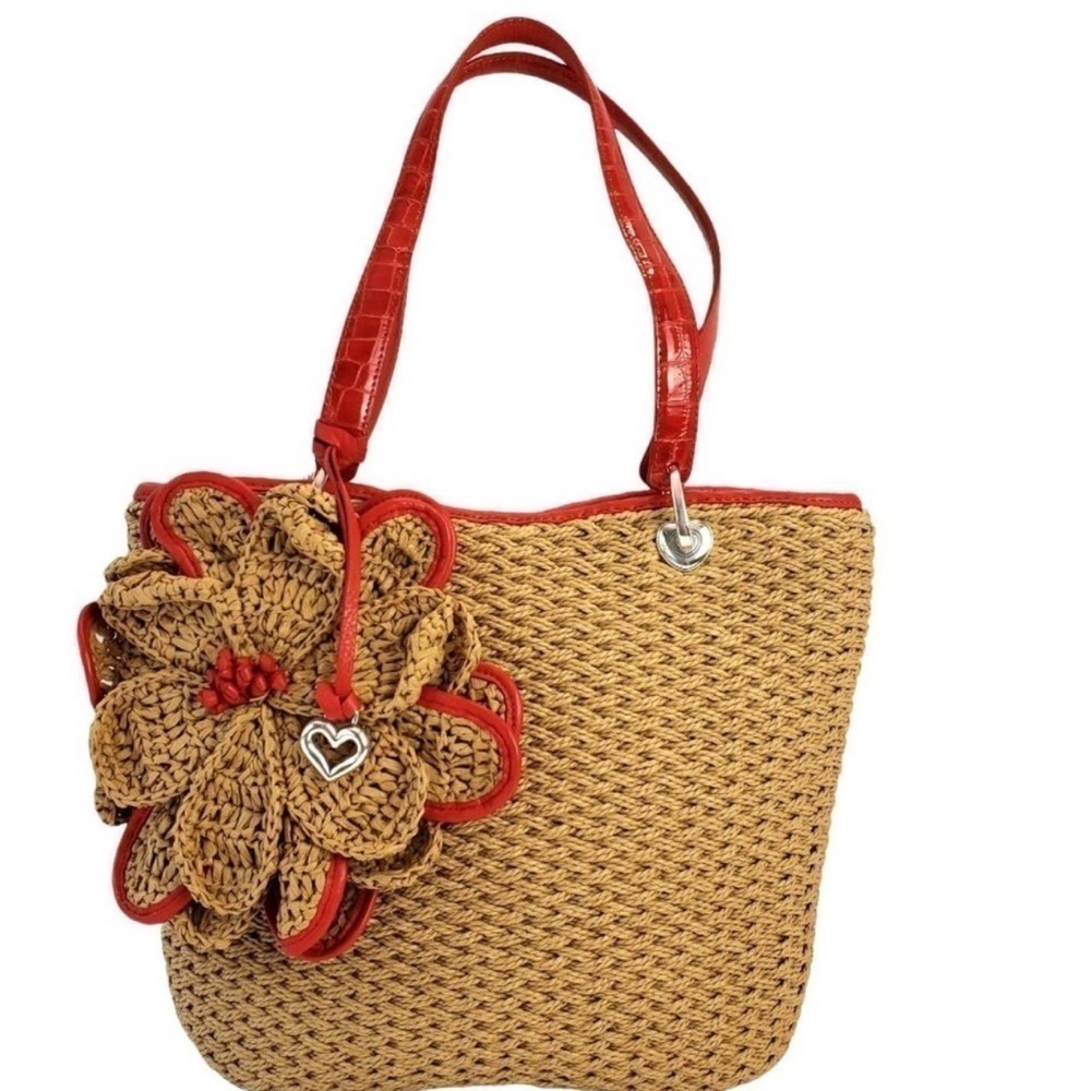27- Brighton Woven Straw Handbag